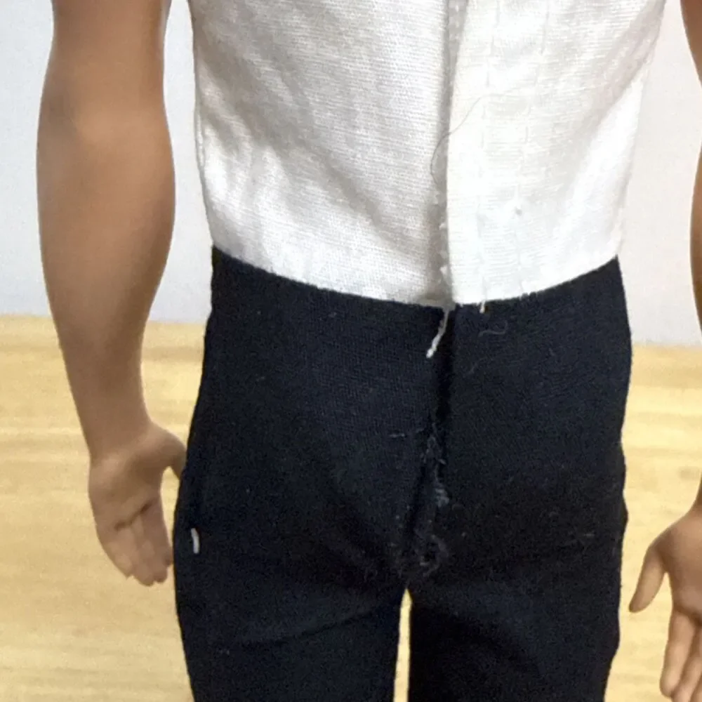 Ken Doll with Rooted Blonde Hair Blue Eyes Straight Body One Piece Suit Bow tie - Picture 8 of 10